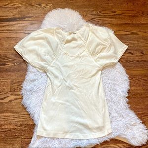 Prairie Underground organic cotton puff flutter sleeve short sleeve shirt